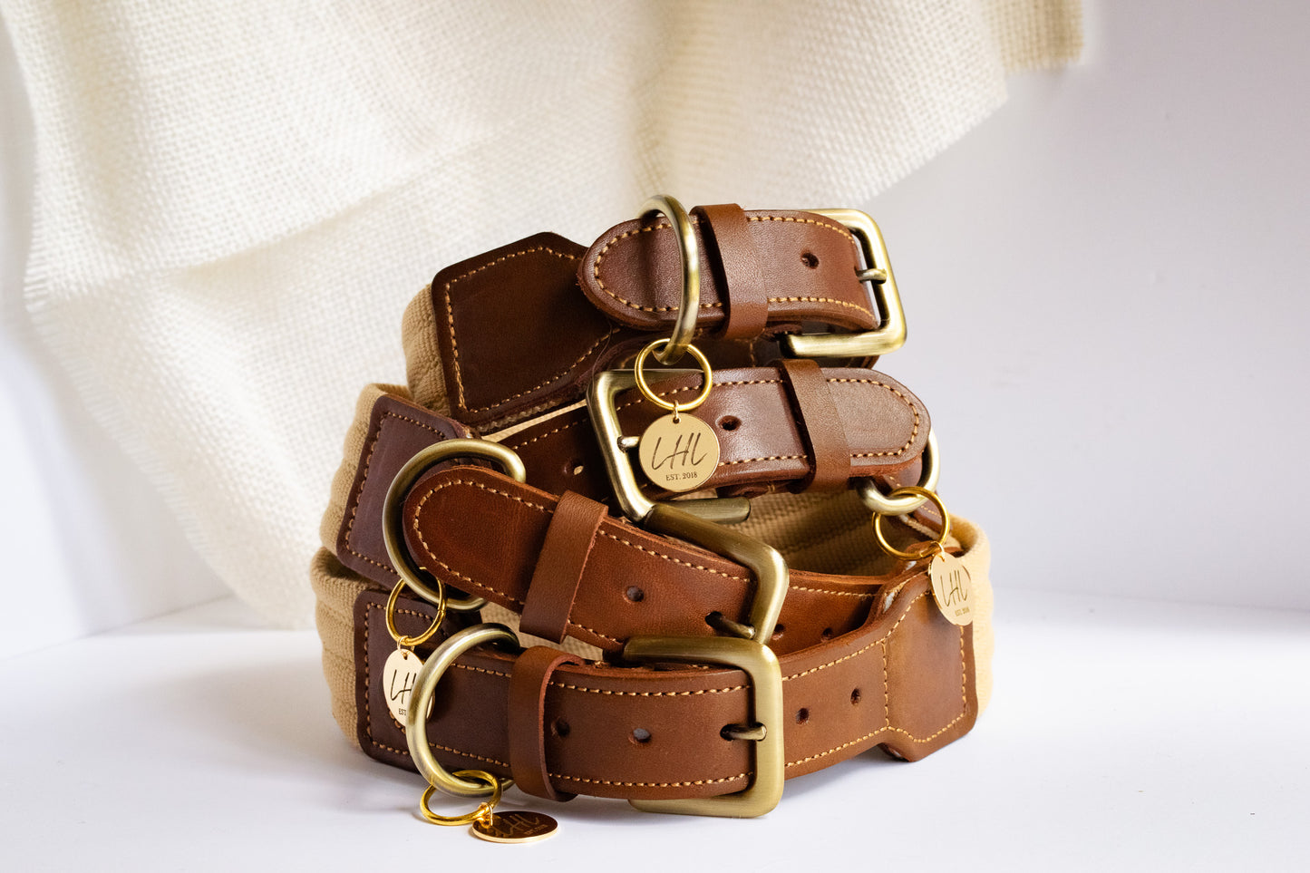 The Hampton Leather Padded Dog Collar