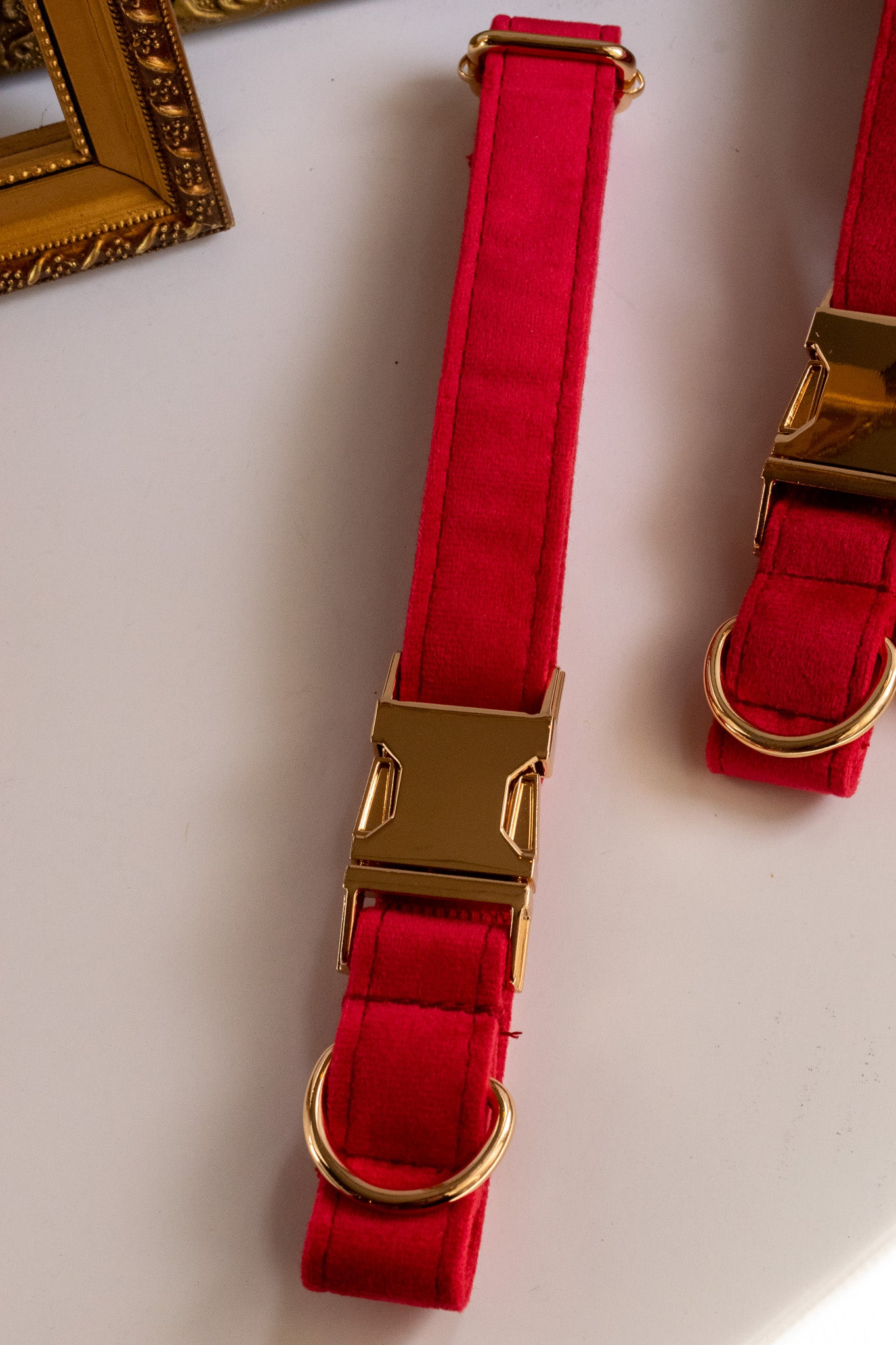 Ruby Red Velvet Dog Collars
