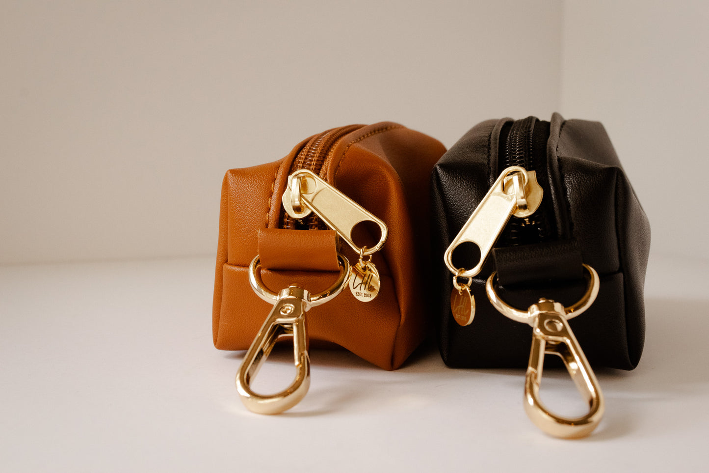 The Oakleigh Leather Poop Bag Holders