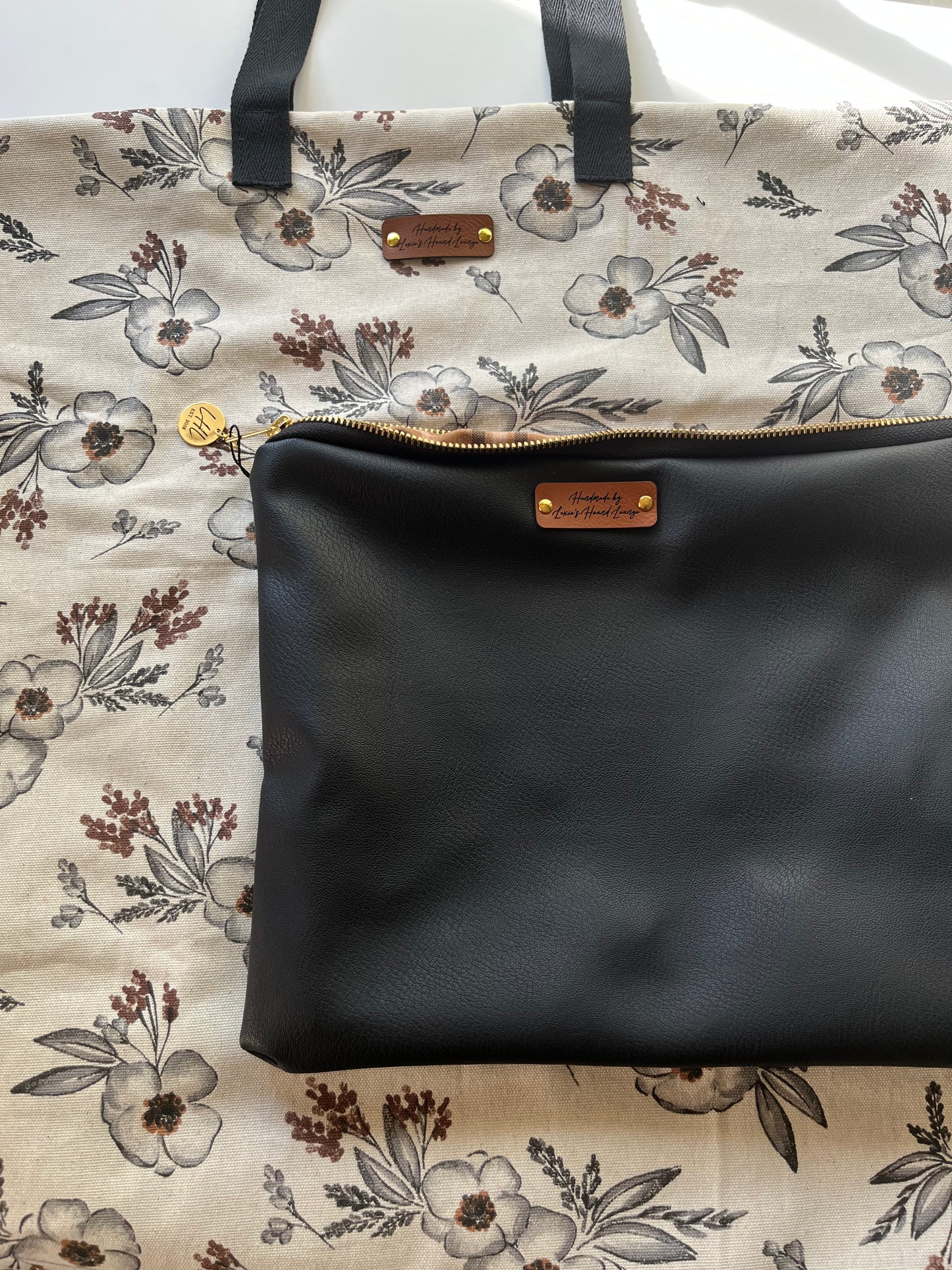 Faux Leather Plaid Pouch