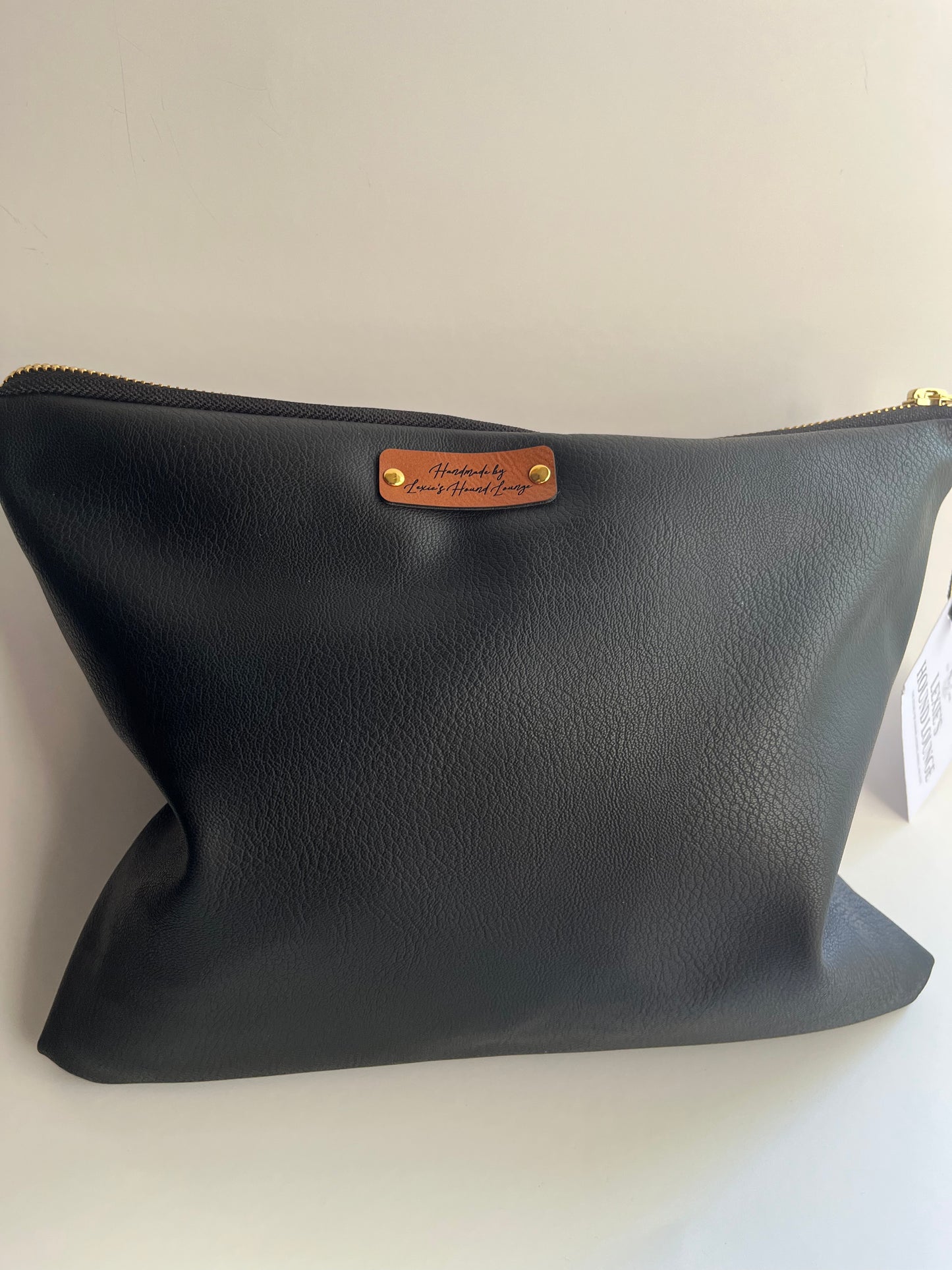 Faux Leather Plaid Pouch