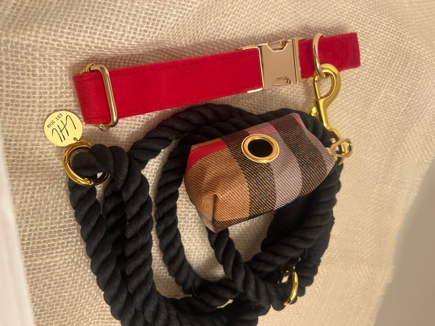 Ruby Red Velvet Dog Collars
