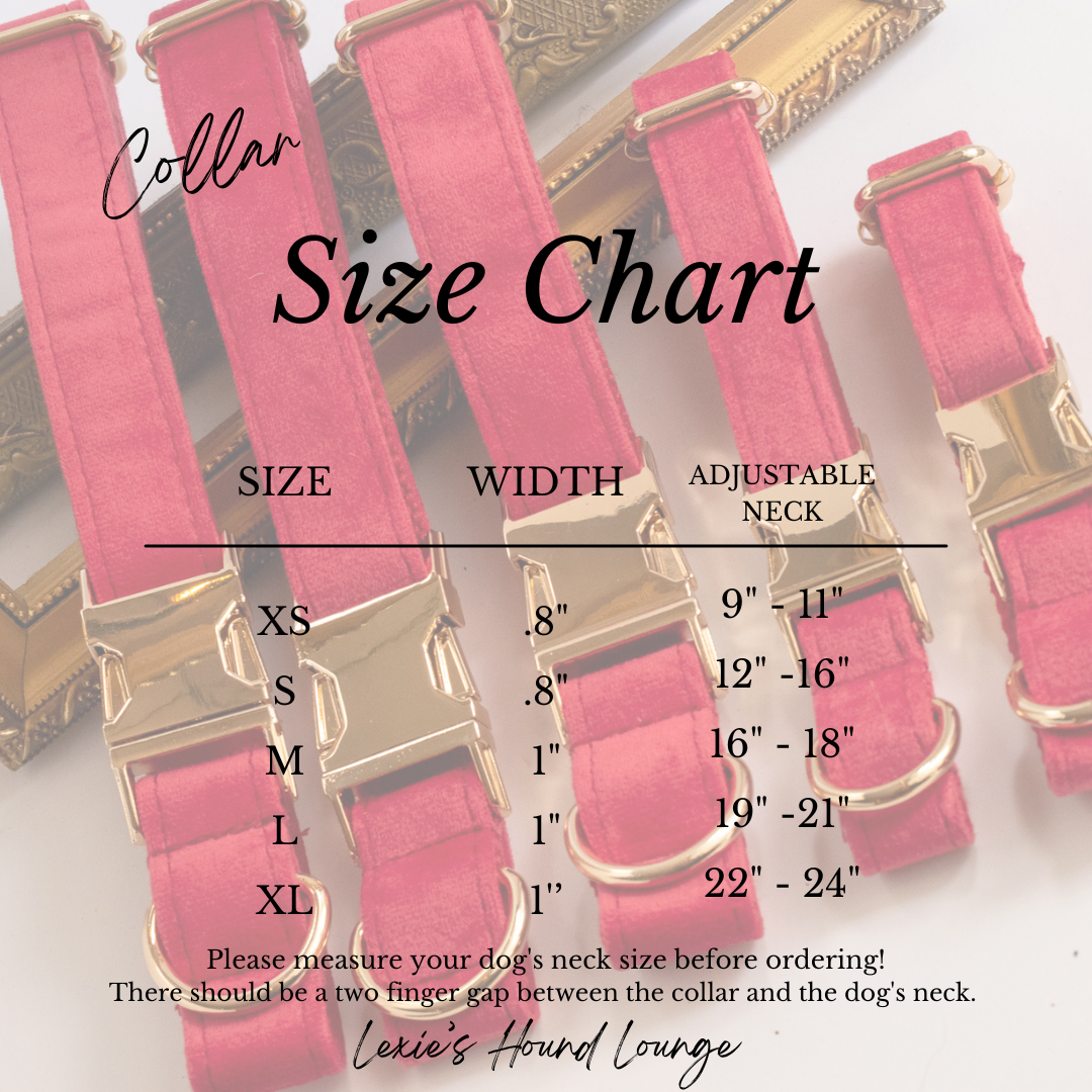 Ruby Red Velvet Dog Collars