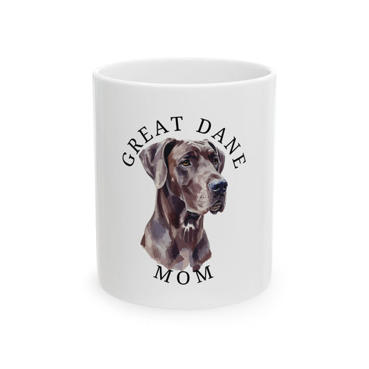 Great Dane Mom Ceramic Mug — 11oz/15oz Coffee Cup for Dog Lovers