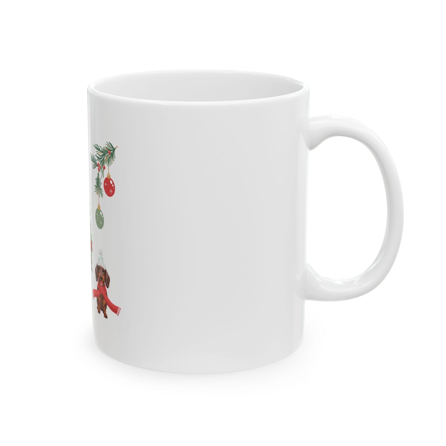 Christmas Dachshund Mug – Holiday Tree, Gifts & Ornaments Ceramic Coffee Cup