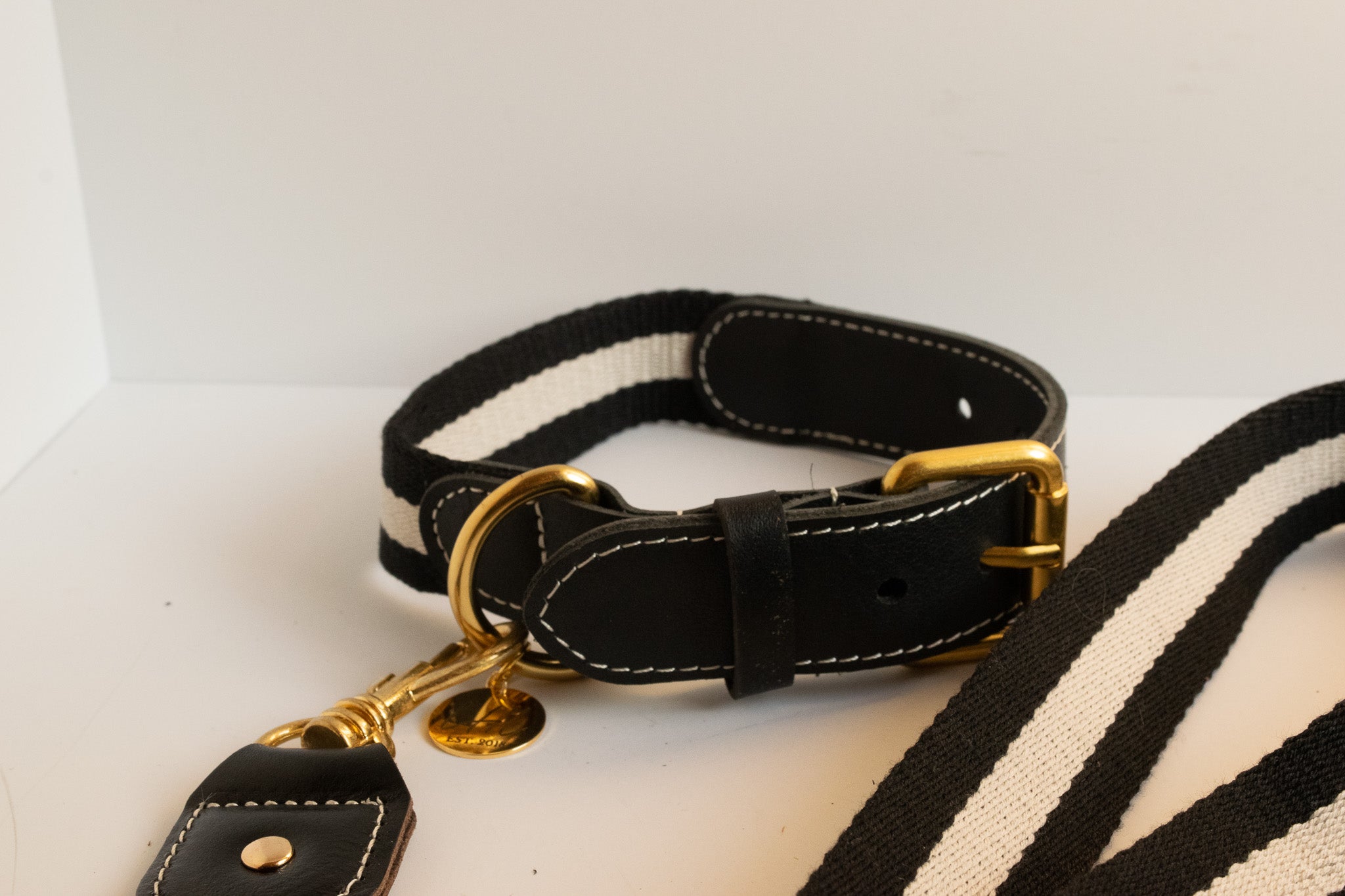 Black and White Striped Dog Collar Lexie s Hound Lounge