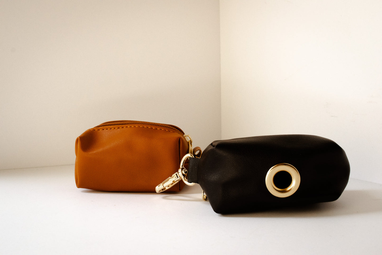 The Oakleigh Leather Poop Bag Holders