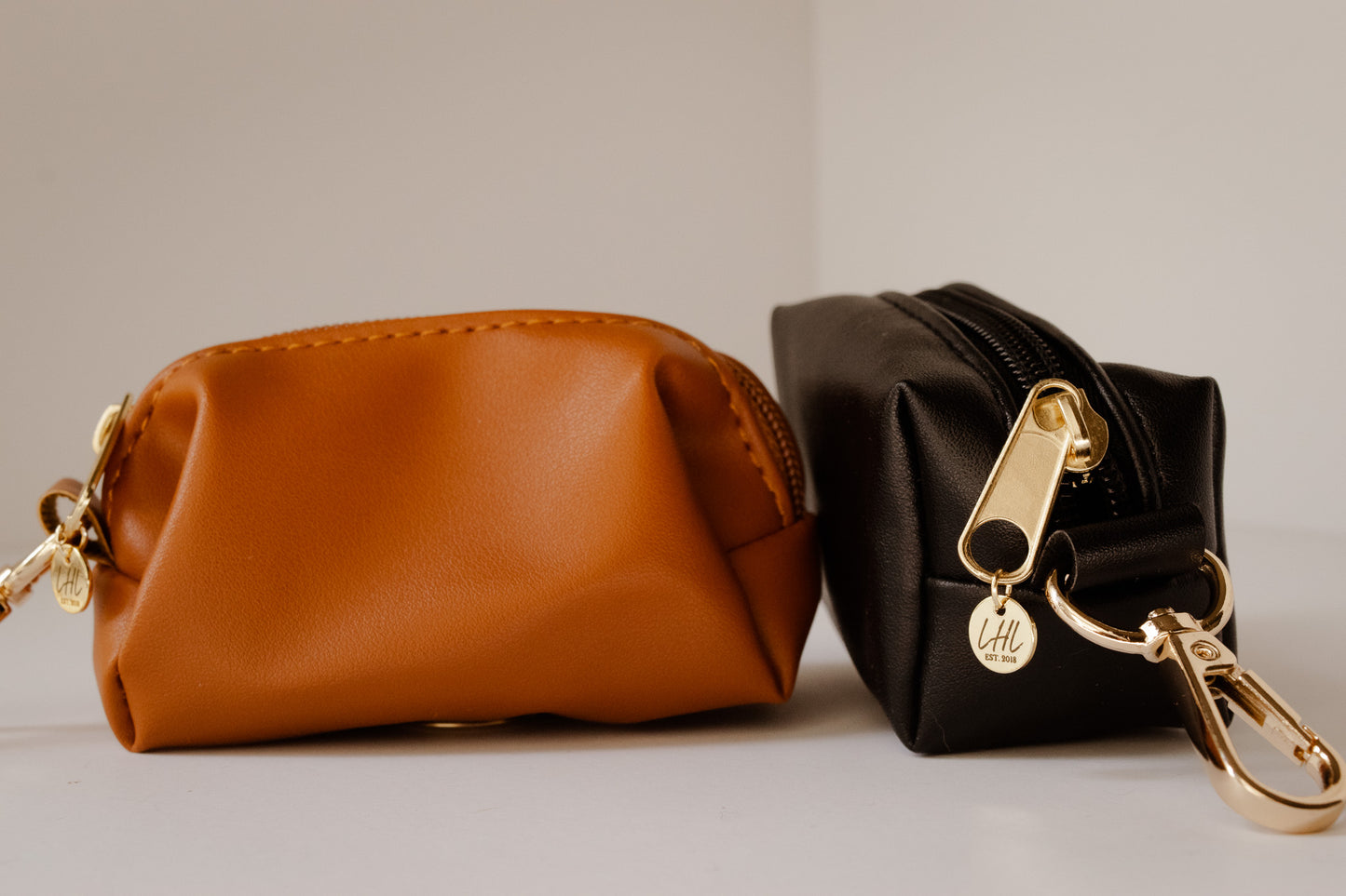 The Oakleigh Leather Poop Bag Holders